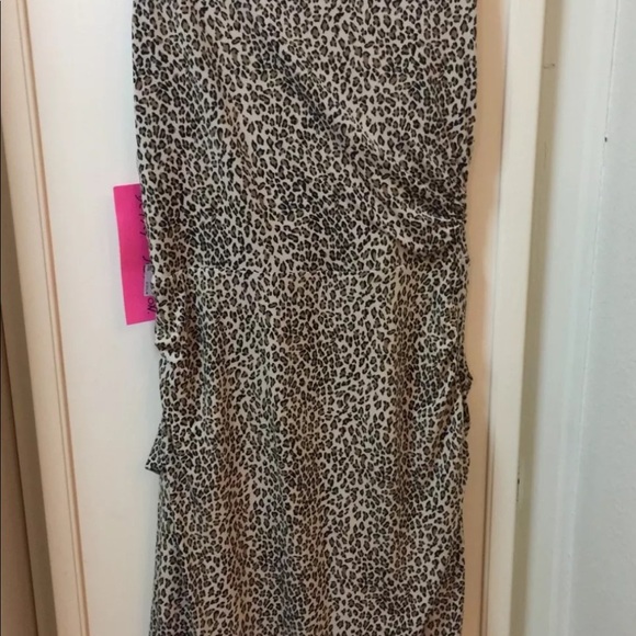 Betsey Johnson Leopard Animal Print Ruched Dress - Picture 2 of 3